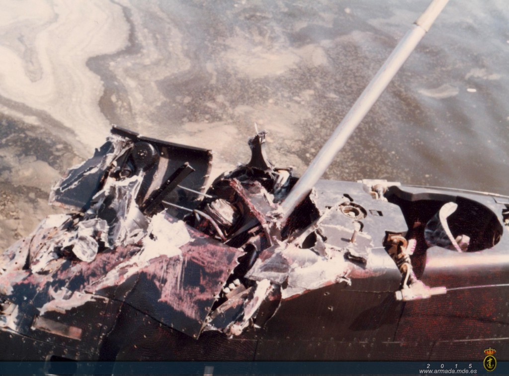 1985. El 12 de junio de 1985 el "Siroco" sufría un abordaje accidental con el destructor "Almirante Valdés" cuando subía a cota periscópica en el curso de unos ejercicios.